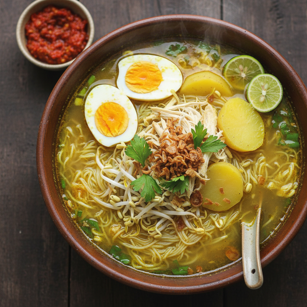 Soto Ayam (Turmeric Chicken Soup)