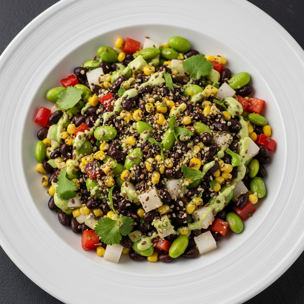 High-Protein Black Bean & Edamame Salad