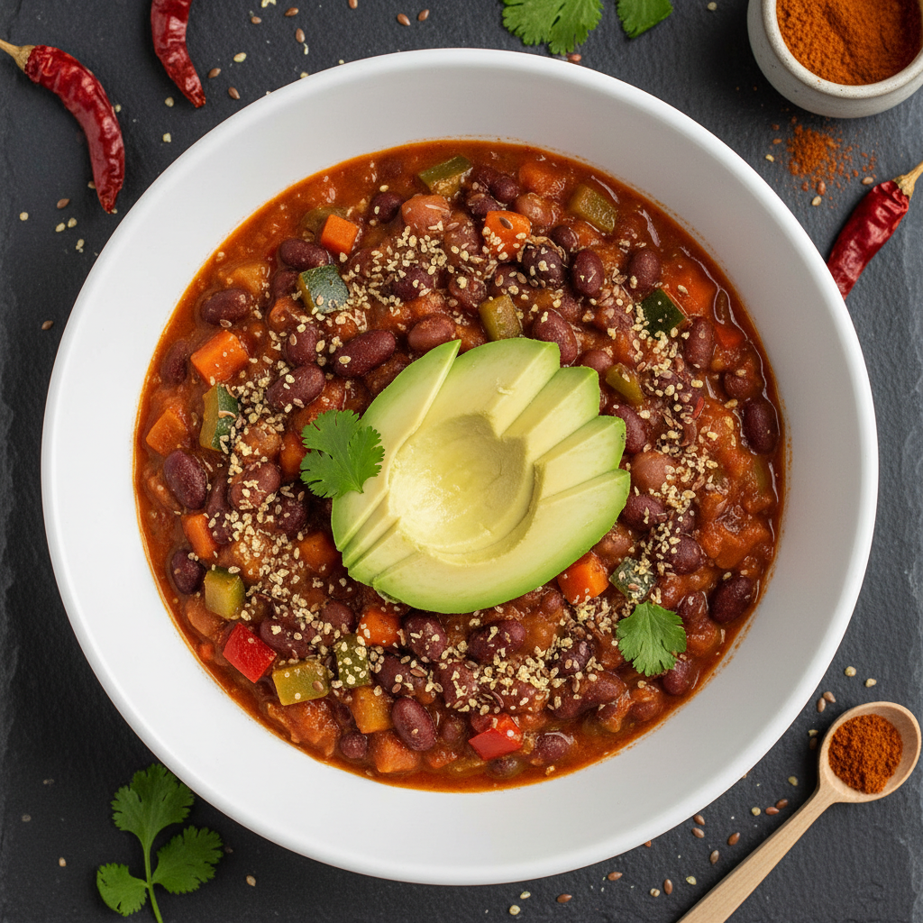 Vegan Three-Bean High-Fiber Chili