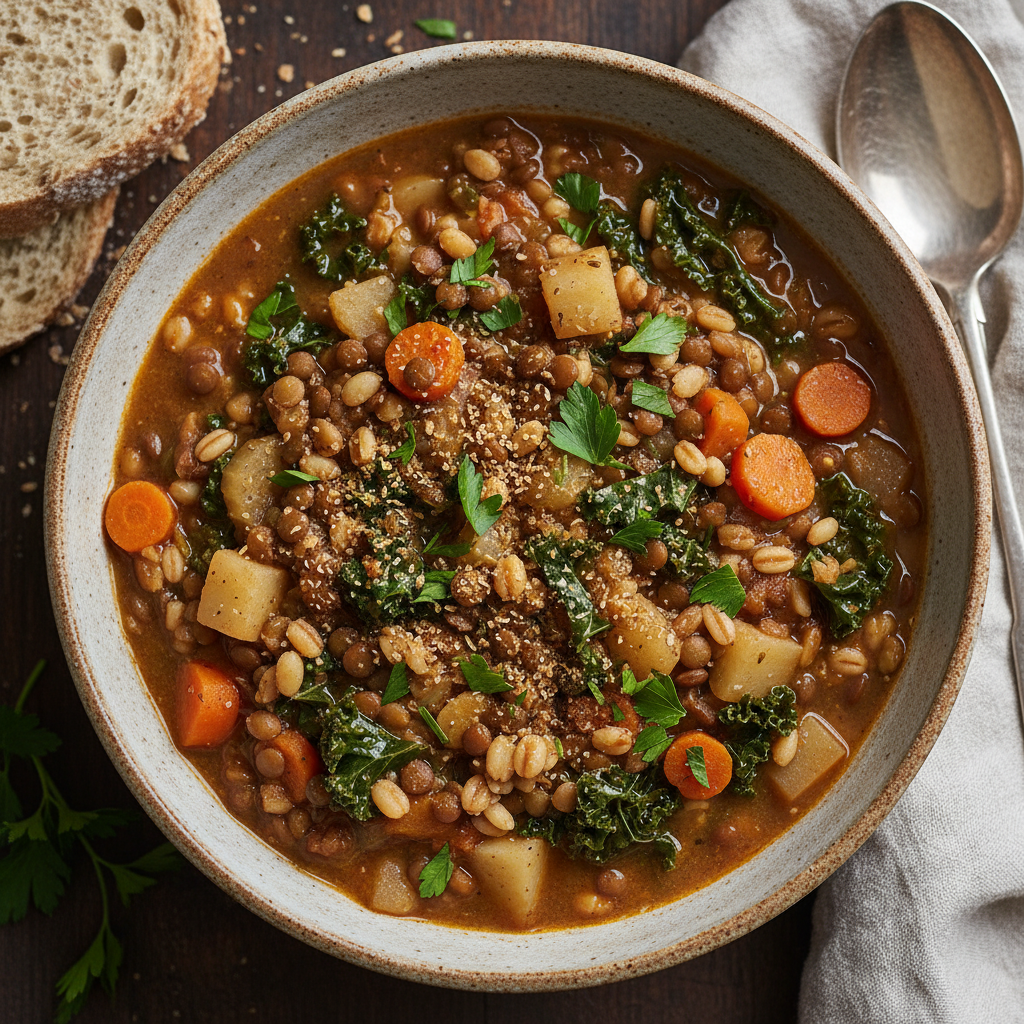 Mediterranean Lentil & Barley Stew