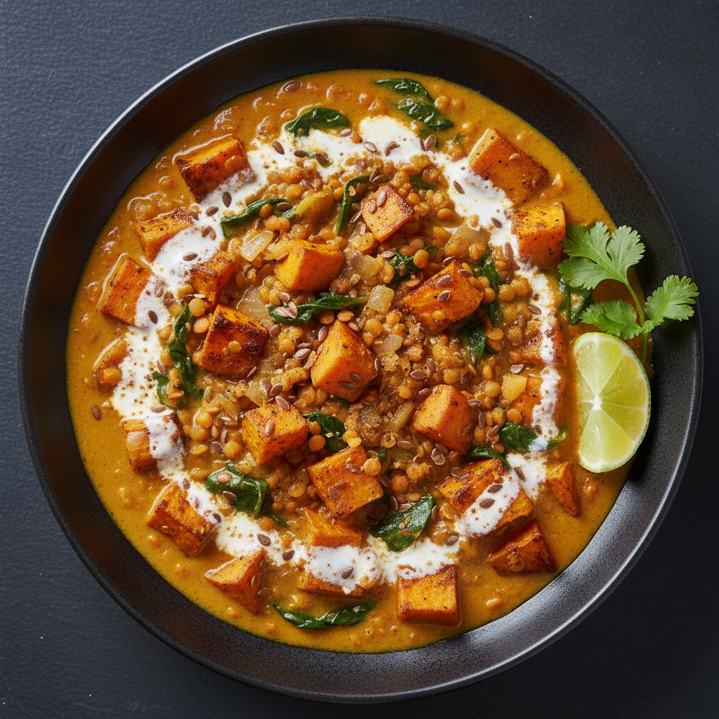 Slow-Cooked Lentil & Sweet Potato Curry
