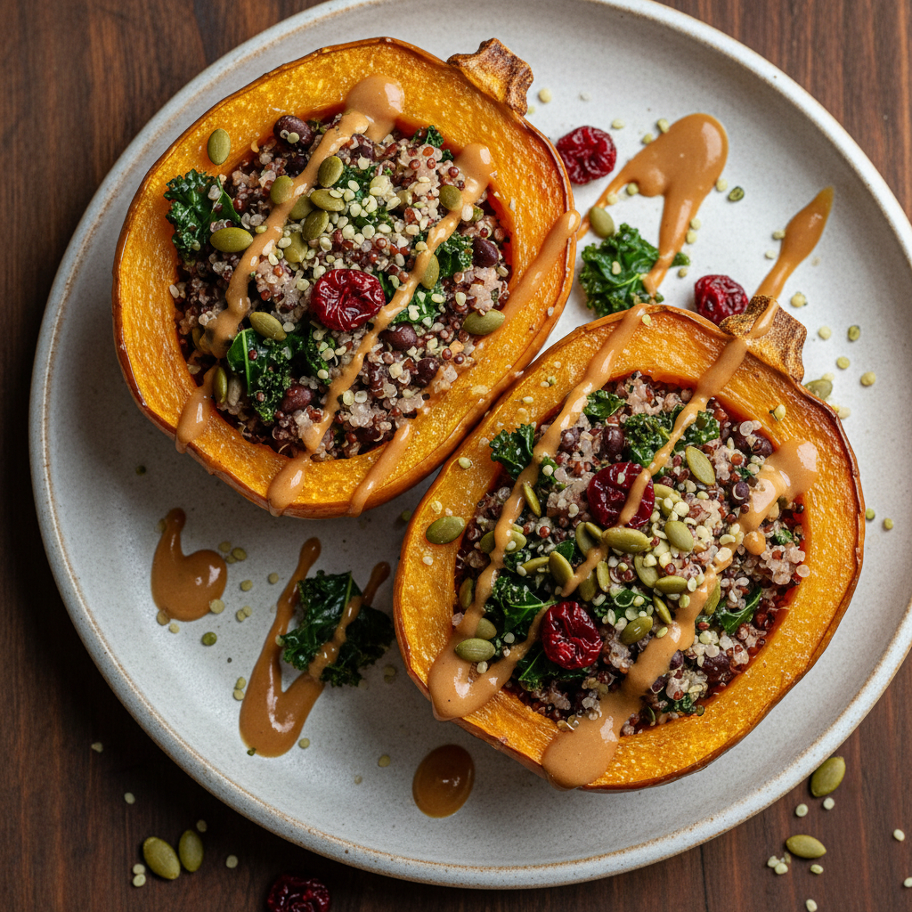 Roasted Stuffed Acorn Squash (GF)
