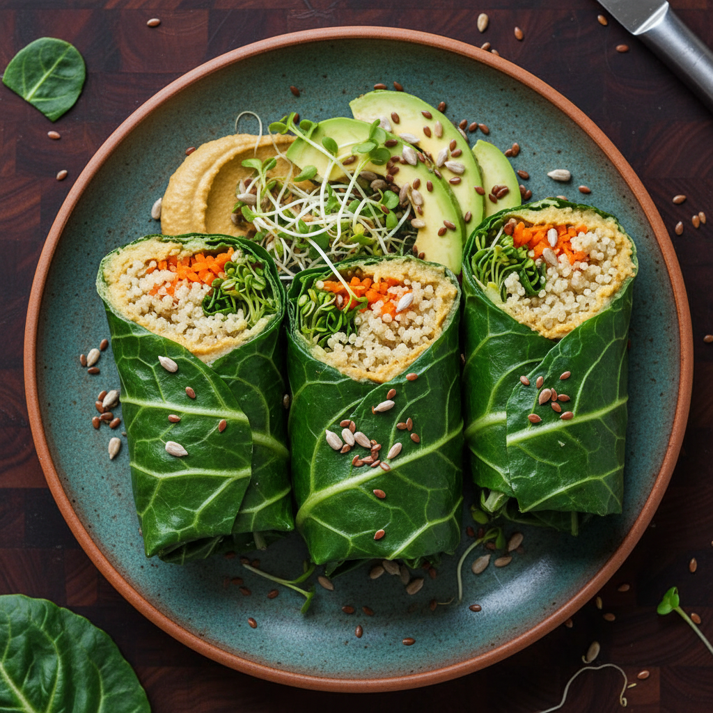 Whole Wheat High-Fiber Veggie Wraps