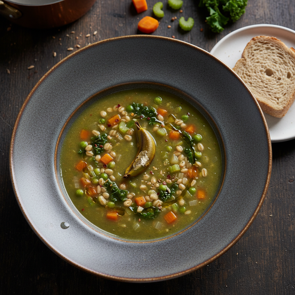 Detox Split Pea & Kale Green Soup