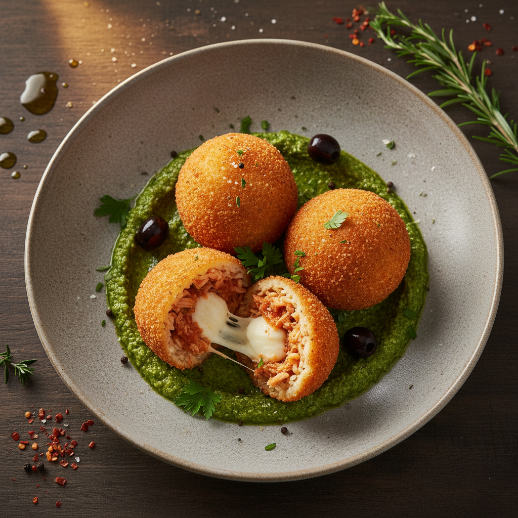 Sicilian Arancini (Crispy Rice Balls)