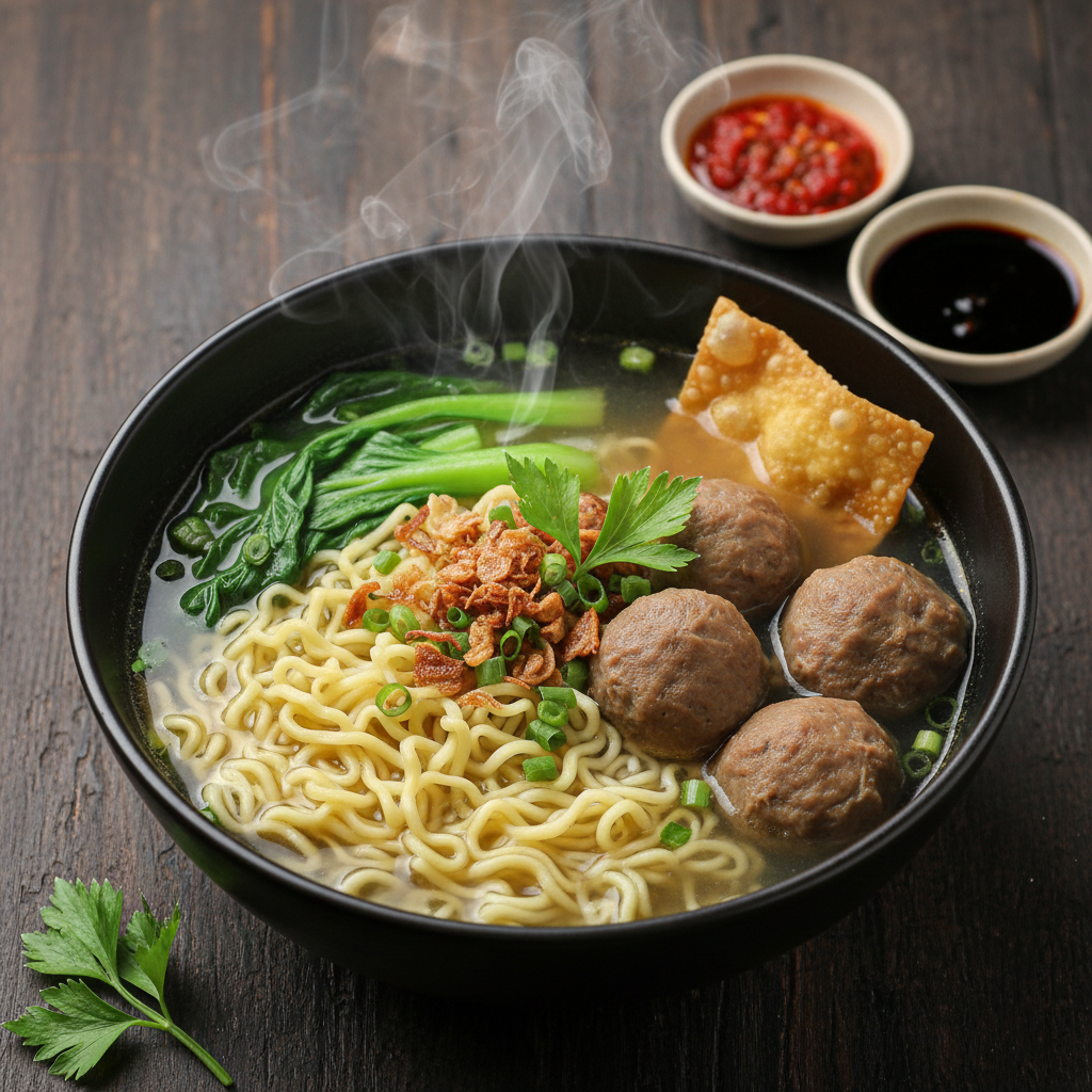 Bakso Sapi (Indonesian Beef Meatball Soup)